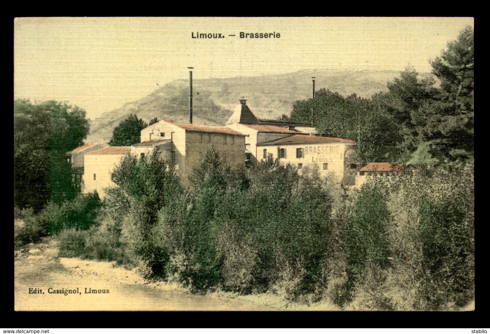 11 - LIMOUX - BRASSERIE - BIERE - CARTE TOILEE ET COLORISEE - Limoux