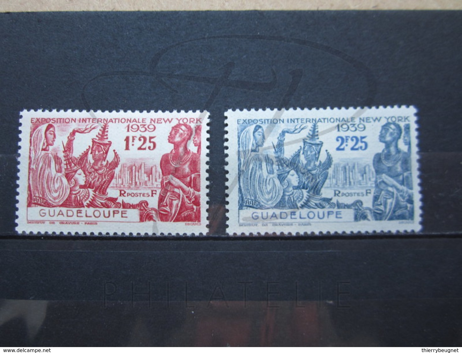 VEND BEAUX TIMBRES DE GUADELOUPE N° 140 + 141 , X !!! - Unused Stamps