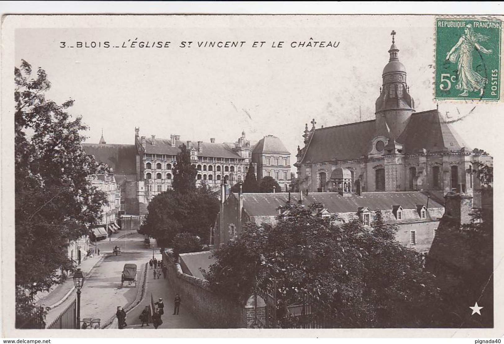 Cp , 41 , BLOIS , L'Église Saint-Vincent Et Le Château - Blois