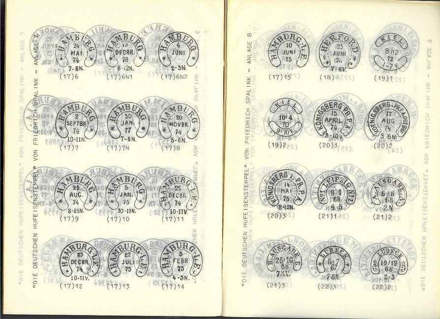 DIE DEUTSCHEN HUFEISENSTEMPEL, Friedrich Spalink 1974 - Stempel