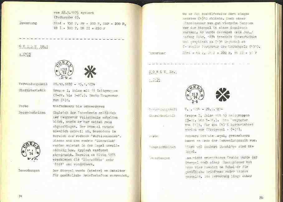 DIE DEUTSCHEN HUFEISENSTEMPEL, Friedrich Spalink 1974 - Cancellations