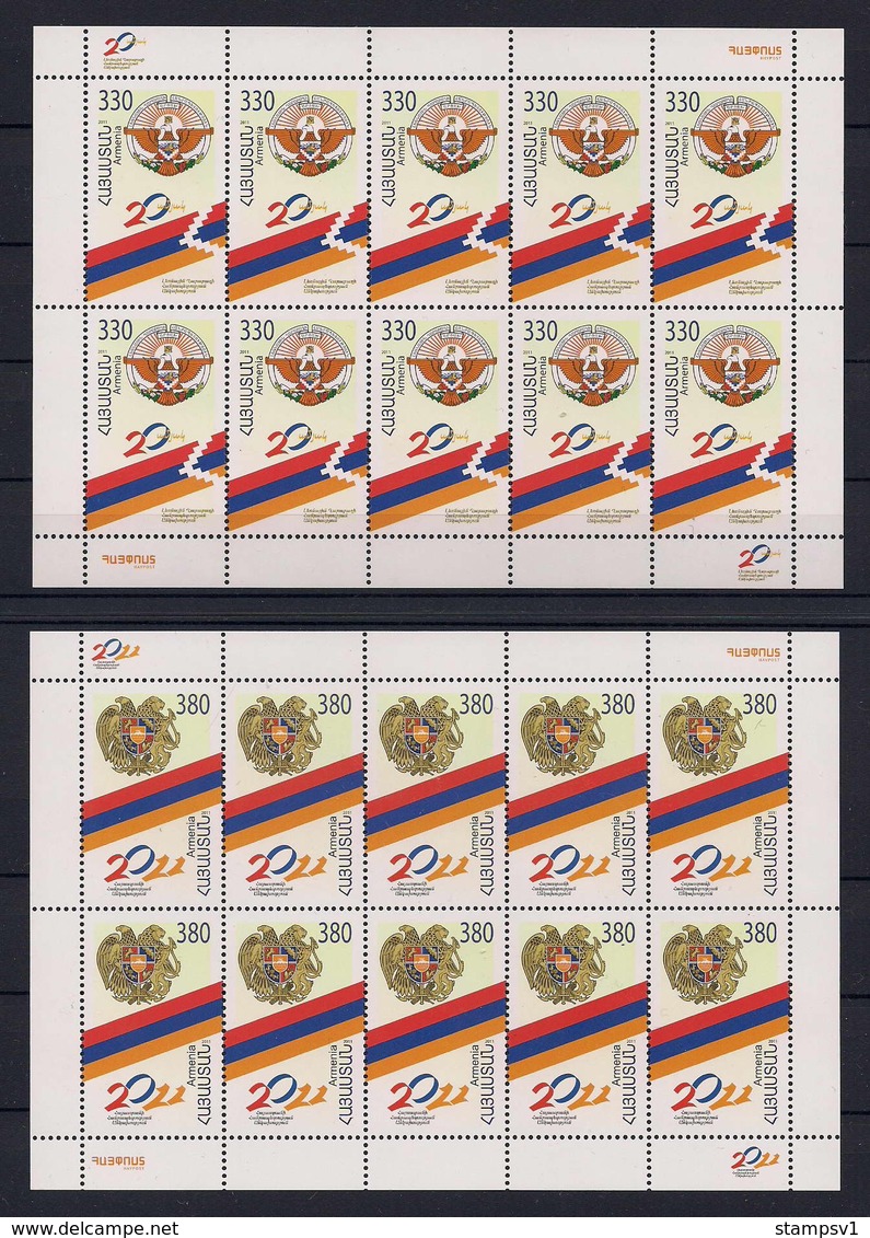 Armenia. 2011 20th Year Of Independence. Mi 755 - 756 Klb - Armenia