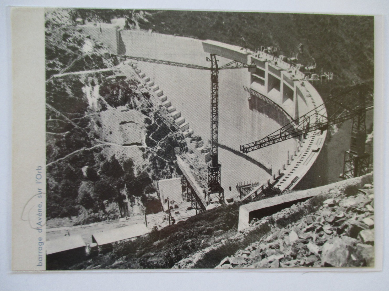 (1964) AVENE - Construction Du Barrage  - Coupure De Presse Originale (encart Photo) - Documents Historiques