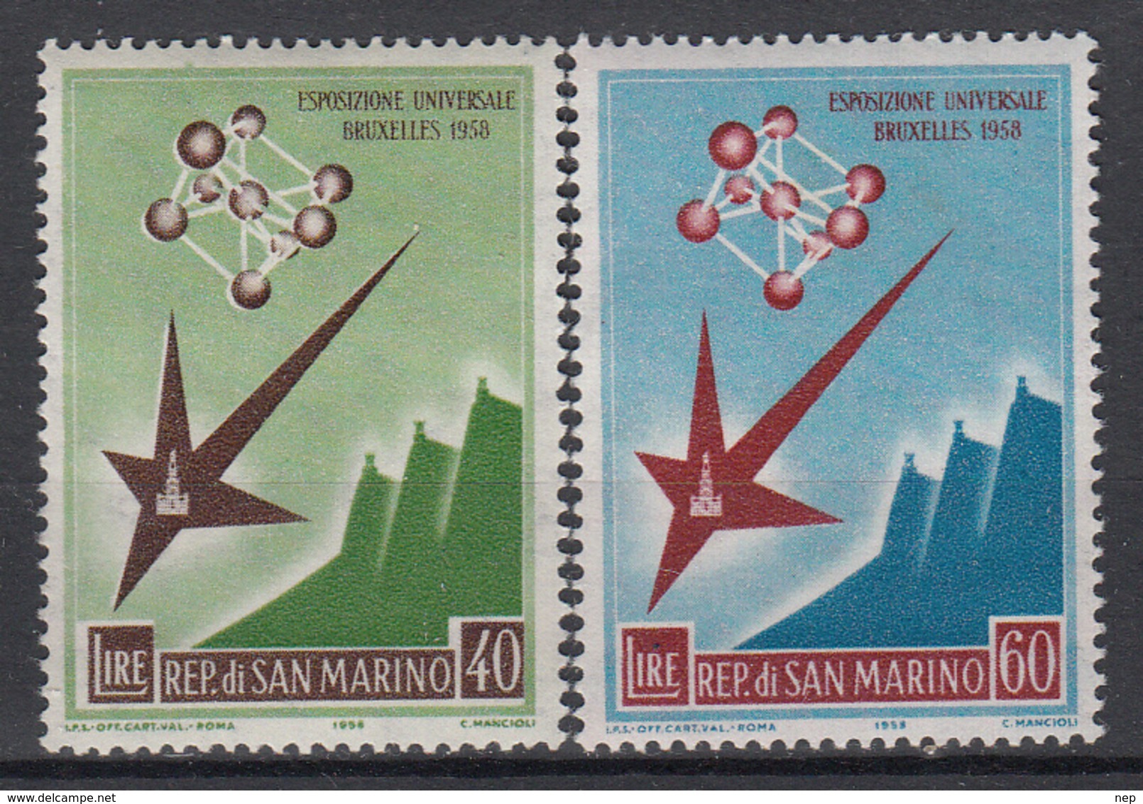 SAN MARINO - Michel - 1958 - Nr 590/91 - MH*/MNH** - Unused Stamps