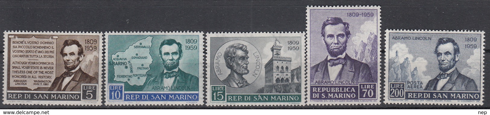 SAN MARINO - Michel - 1959 - Nr 619/23 - MH* - Nuevos