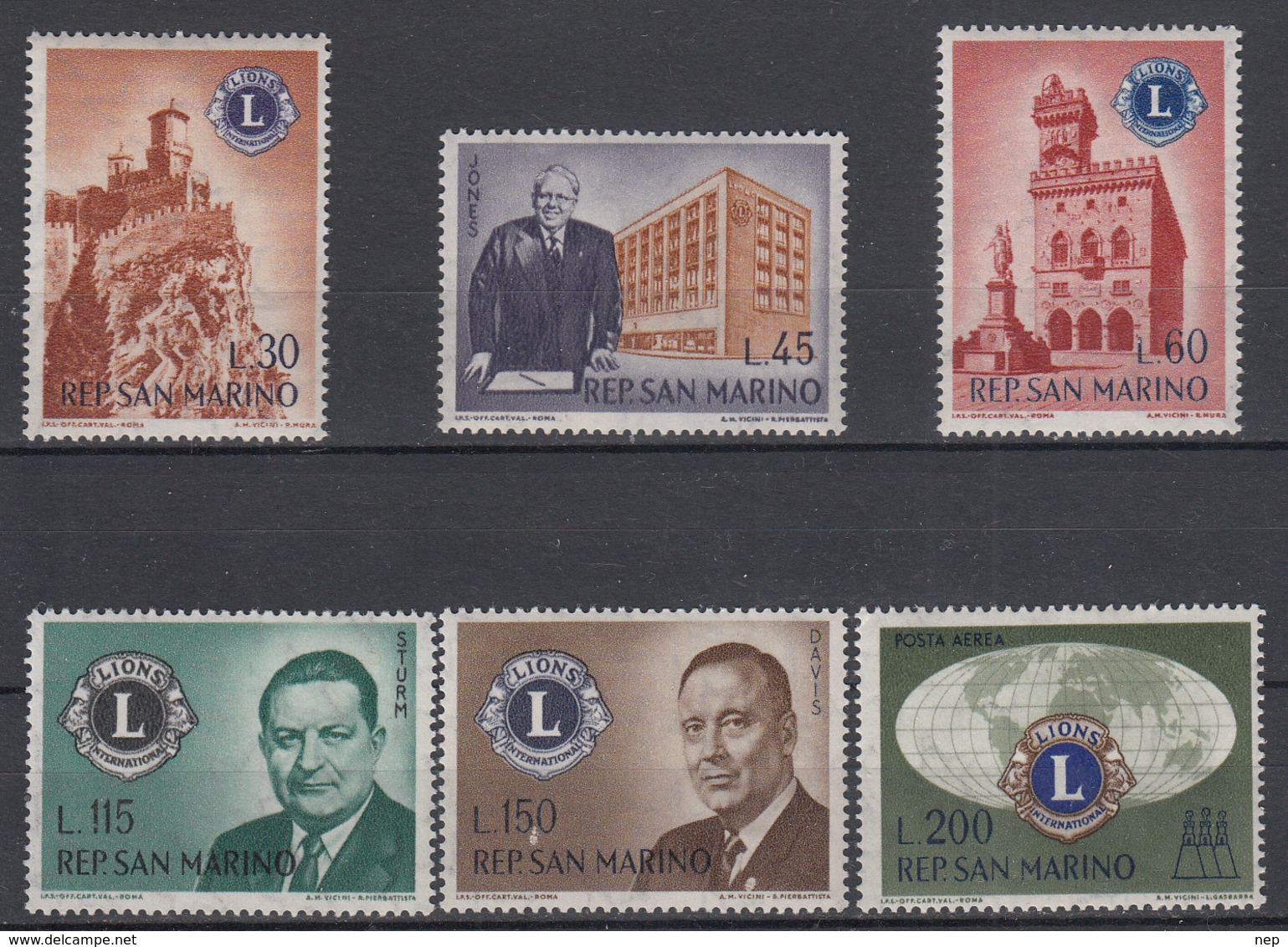 SAN MARINO - Michel - 1960 - Nr 659/64 - MH* - Unused Stamps