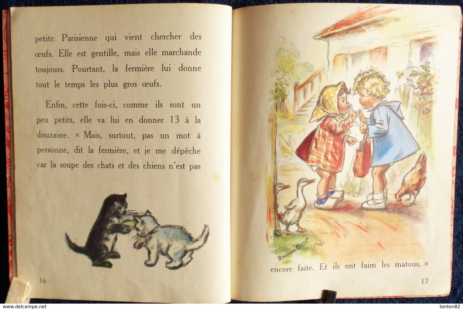 Germaine Bourret - Une journée à la ferme - Collection PAVILLON n° 9 - SAM / Éditions Vedette - ( EO 1953 ) .