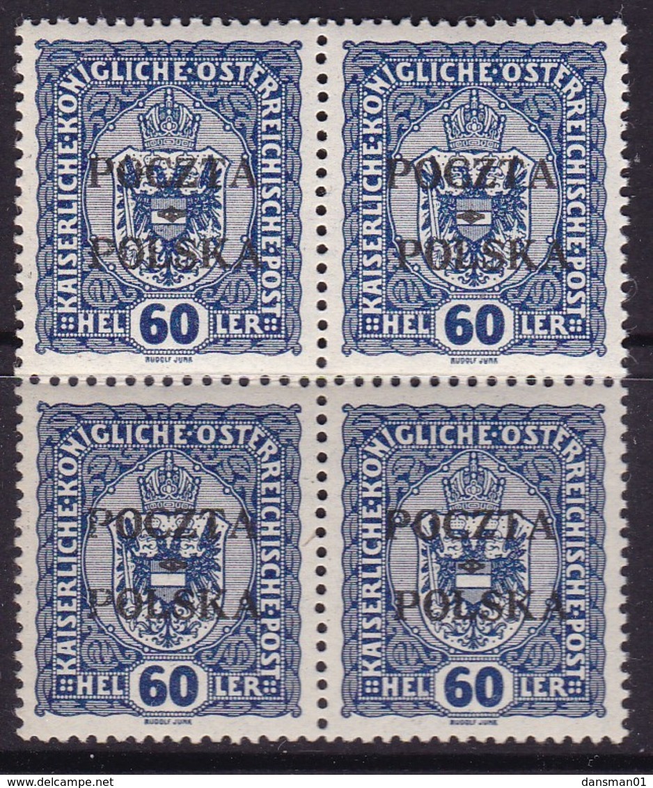 POLAND  1919 Krakow Fi 42 I-21,22,31,32 Mint Hinged Signed Krawczyk - Ungebraucht