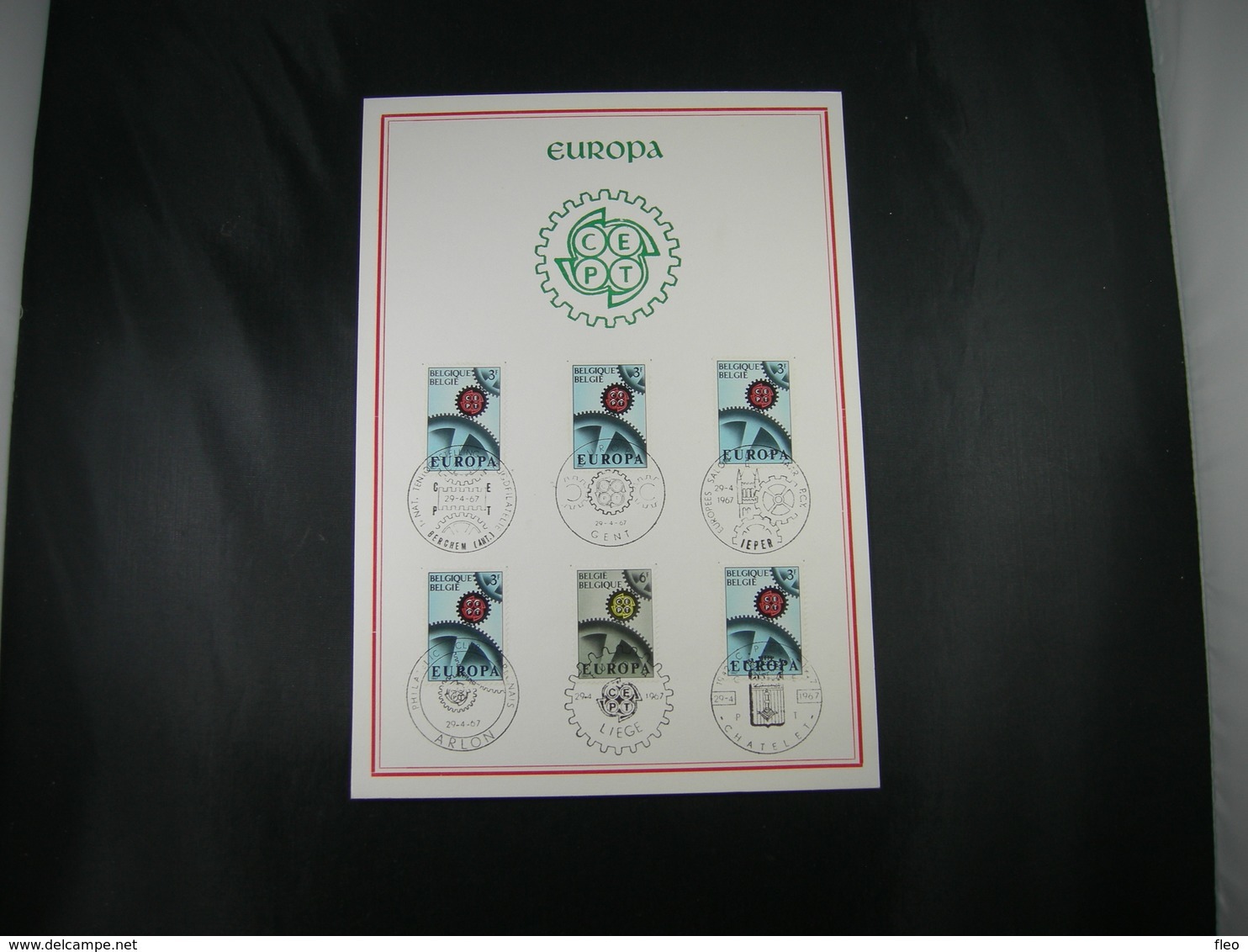 BELG.1967 1415 & 1416  FDC Filatelia Card : " EUROPA 1967 " - 1961-1970