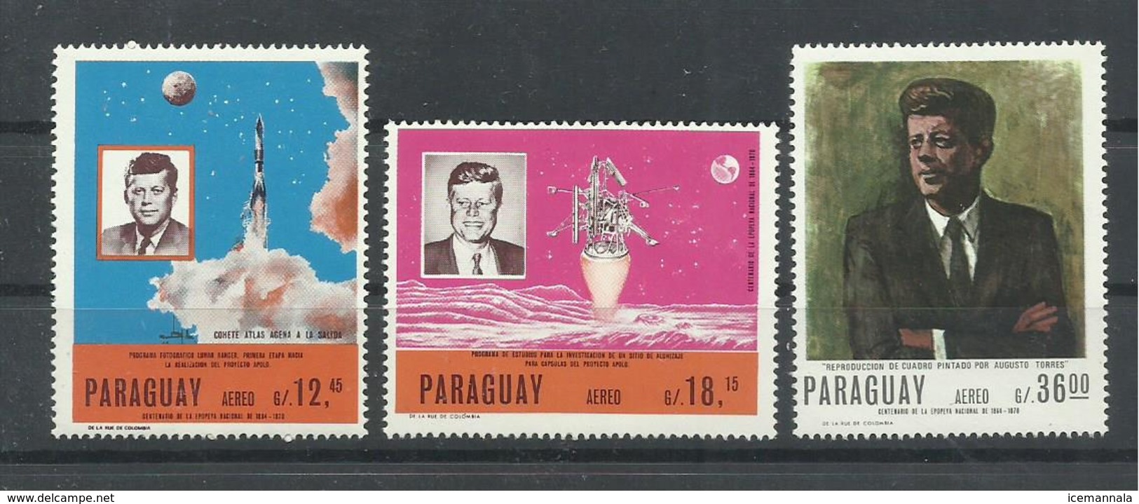 PARAGUAY  YVERT  AEREO   476/78     MNH  ** - Paraguay