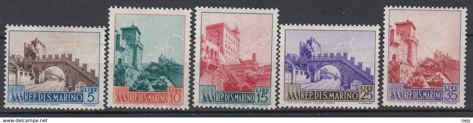 SAN MARINO - Michel - 1955 - Nr 530/34 - MH* - Neufs