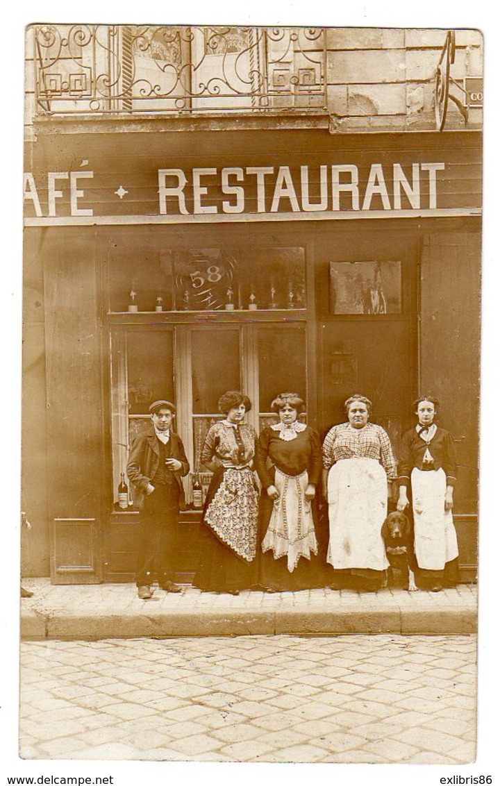 CARTE PHOTO COMMERCE OU ARTISANAT  EN TRES TRES GROS PLAN    RESTAURANT - Photos