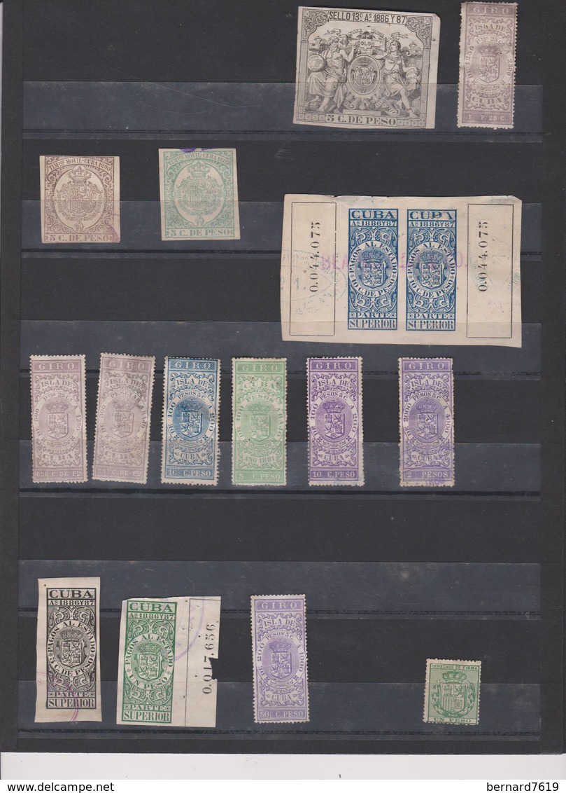 Cuba Lot De Timbres Vers 1886  -1894 - Préphilatélie