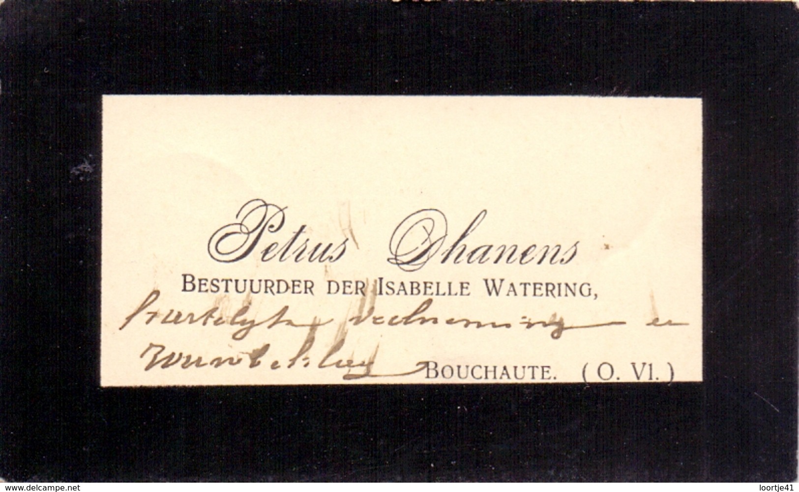 Visitekaartje - Carte Visite - Bestuurder Isabelle Watering Petrus Dhanens - Boekhoute - Visiting Cards