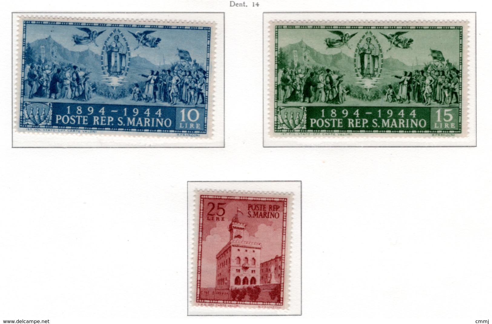 1945 - SAINT-MARIN - SAN MARINO - Catg. Unif. 278A/278C - NH - (SM2017.11...) - Unused Stamps