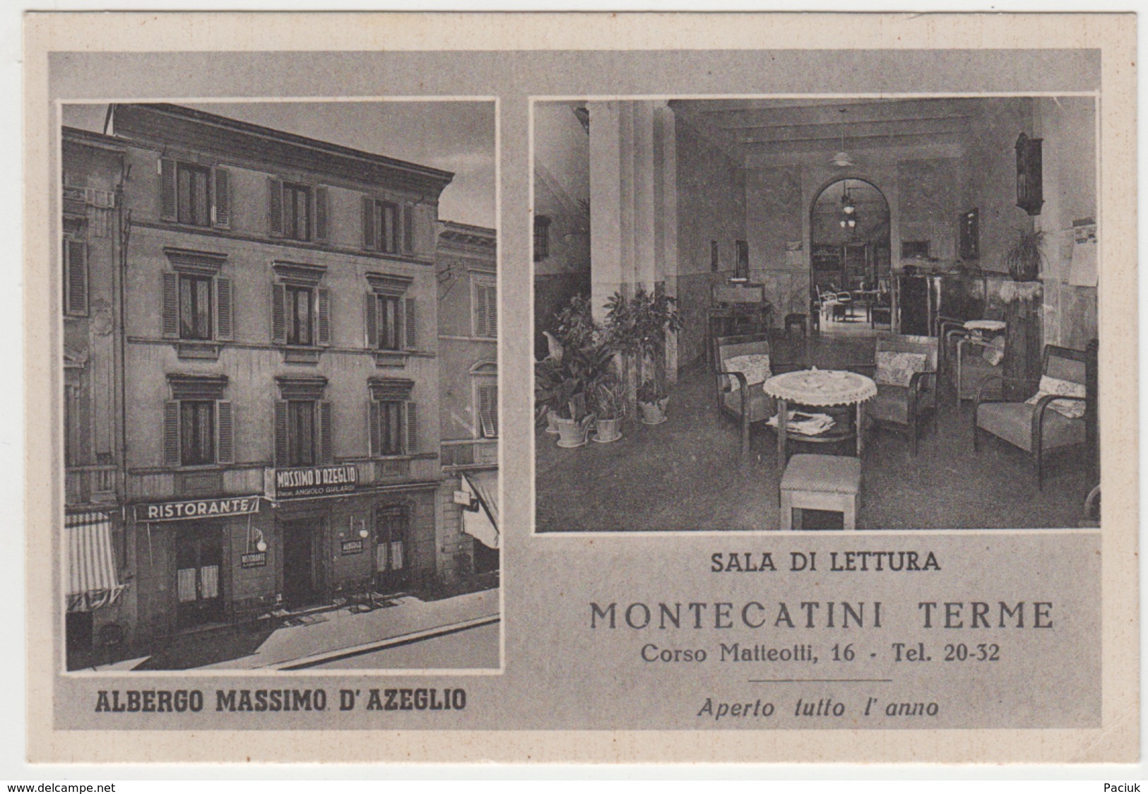 Montecatini Terme - Albergo Massimo D'Azeglio - Altri & Non Classificati