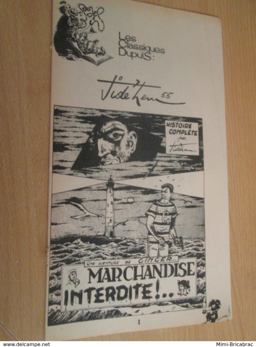 SPI2019 Supplément à SPIROU N°1996 De 1976 / CLASSIQUES DUPUIS / JIDEHEM - MARCHANDISE INTERDITE - Spirou Magazine