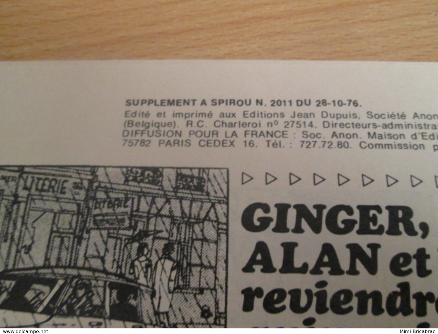 SPI2019 Supplément à SPIROU N°2011 De 1976 / CLASSIQUES DUPUIS / JIDEHEM - LA MORT ET LES 4 PETITS COPAINS - Spirou Magazine
