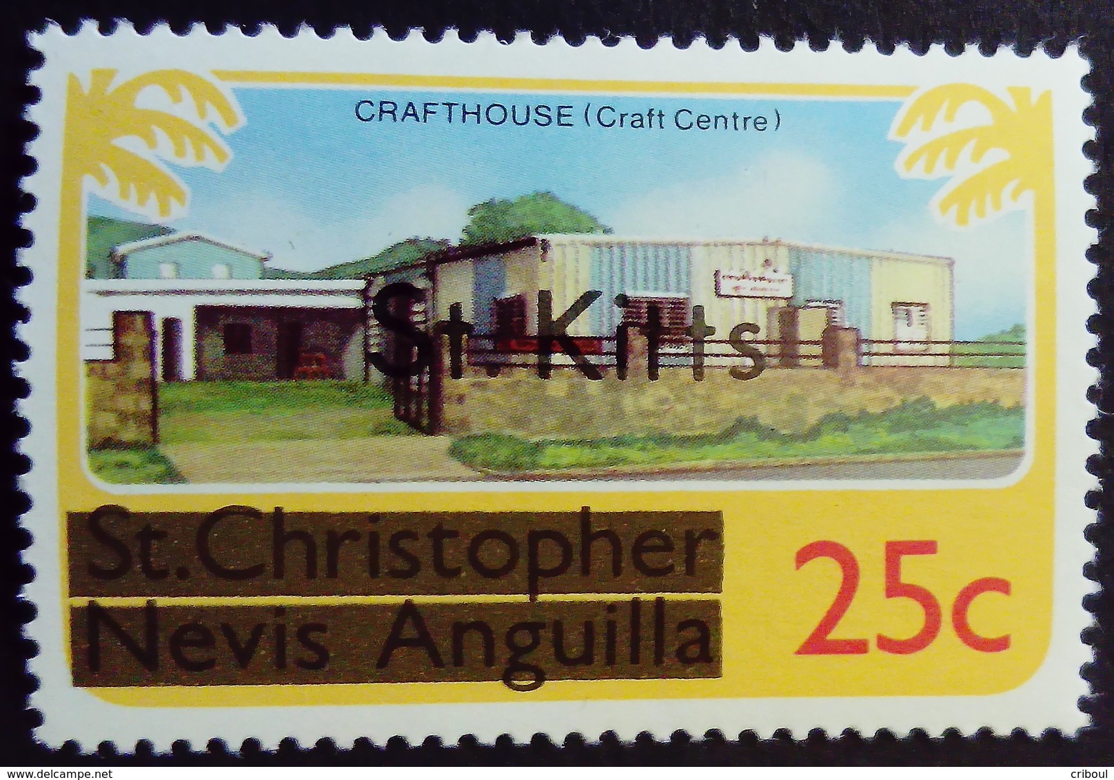 St Christopher Nevis Anguilla Surchargé Overprinted St. Kitts 1980 Artisanat Craft Center Yvert 428 ** MNH - St.Kitts En Nevis ( 1983-...)