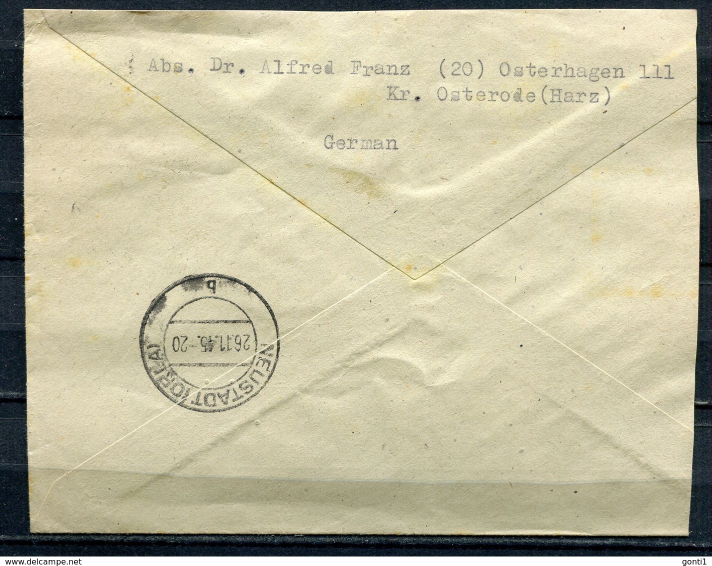 German Alliierte Besetzung Bi Zone 1945 Reco/Einschreib Bedarfsbrief/Cover Mit Mi.Nr.31 EF "Herzberg-Neustadt"1 Beleg - Sonstige & Ohne Zuordnung