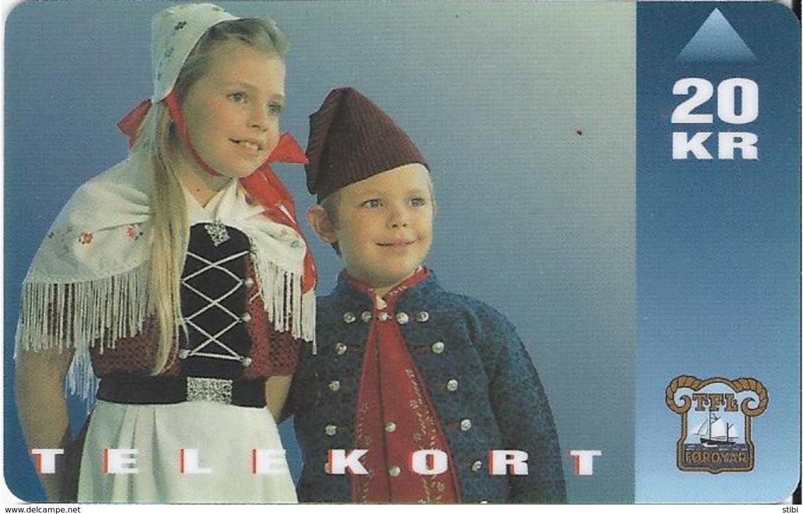 FAROE ISLANDS - National Costume (children) - 15.000EX - Islas Faroe