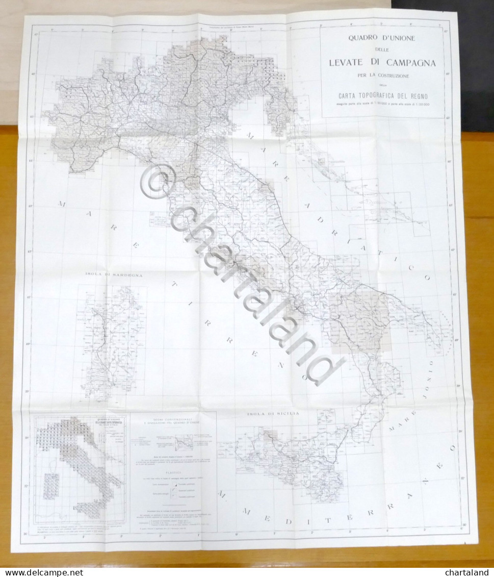 Militaria Quadro Unione Levate Di Campagna Per Carta Topografica Del Regno 1937 - Altri & Non Classificati