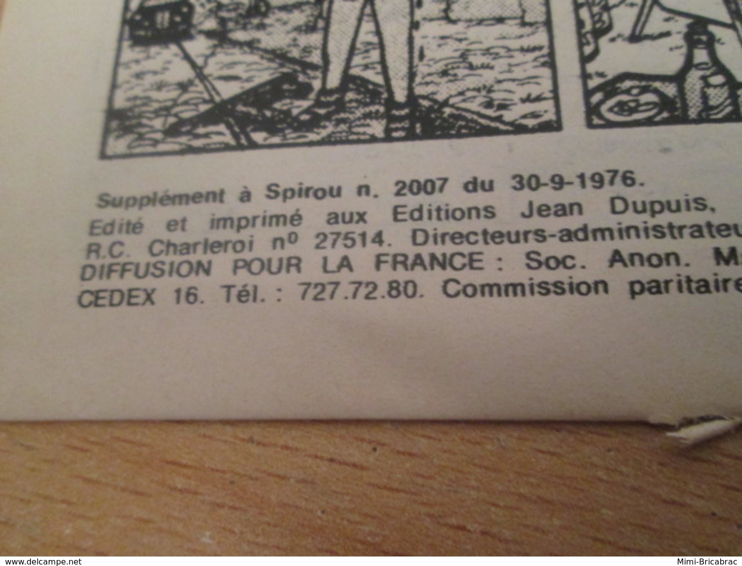 SPI2019 Supplément à SPIROU N°2007 De 1976 / CLASSIQUES DUPUIS / JIDEHEM - TOUTE LA SAUCE ! Sur La Nappe ? - Spirou Magazine