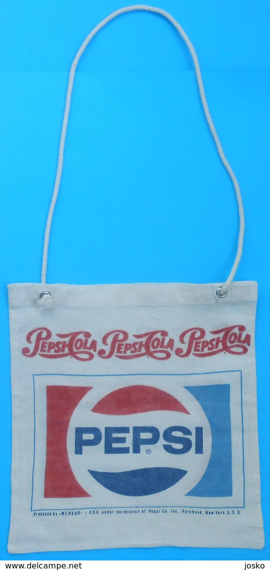 PEPSI-COLA .... Ex Communist Yugoslavia Beautifull Vintage Very High Quality Canvas Bag 1970s  RRRR - Andere & Zonder Classificatie