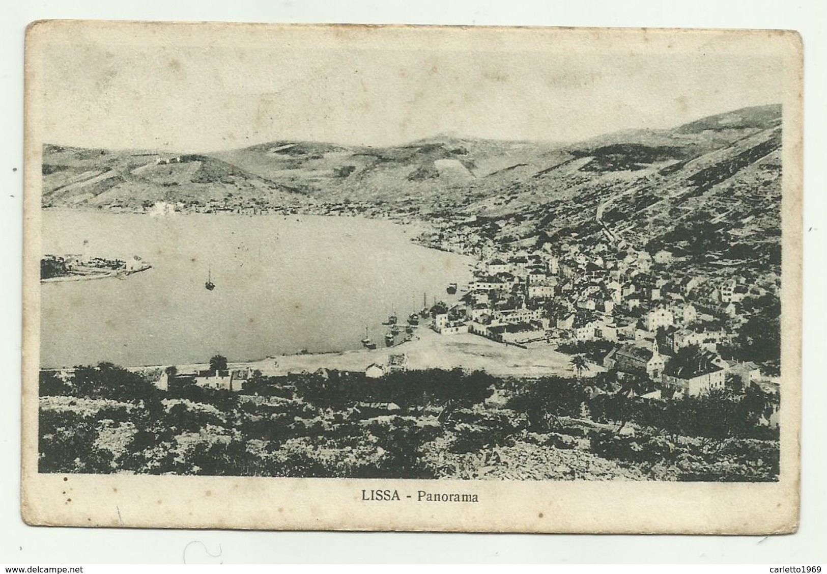 LISSA - PANORAMA 1916   VIAGGIATA FP - Croatia