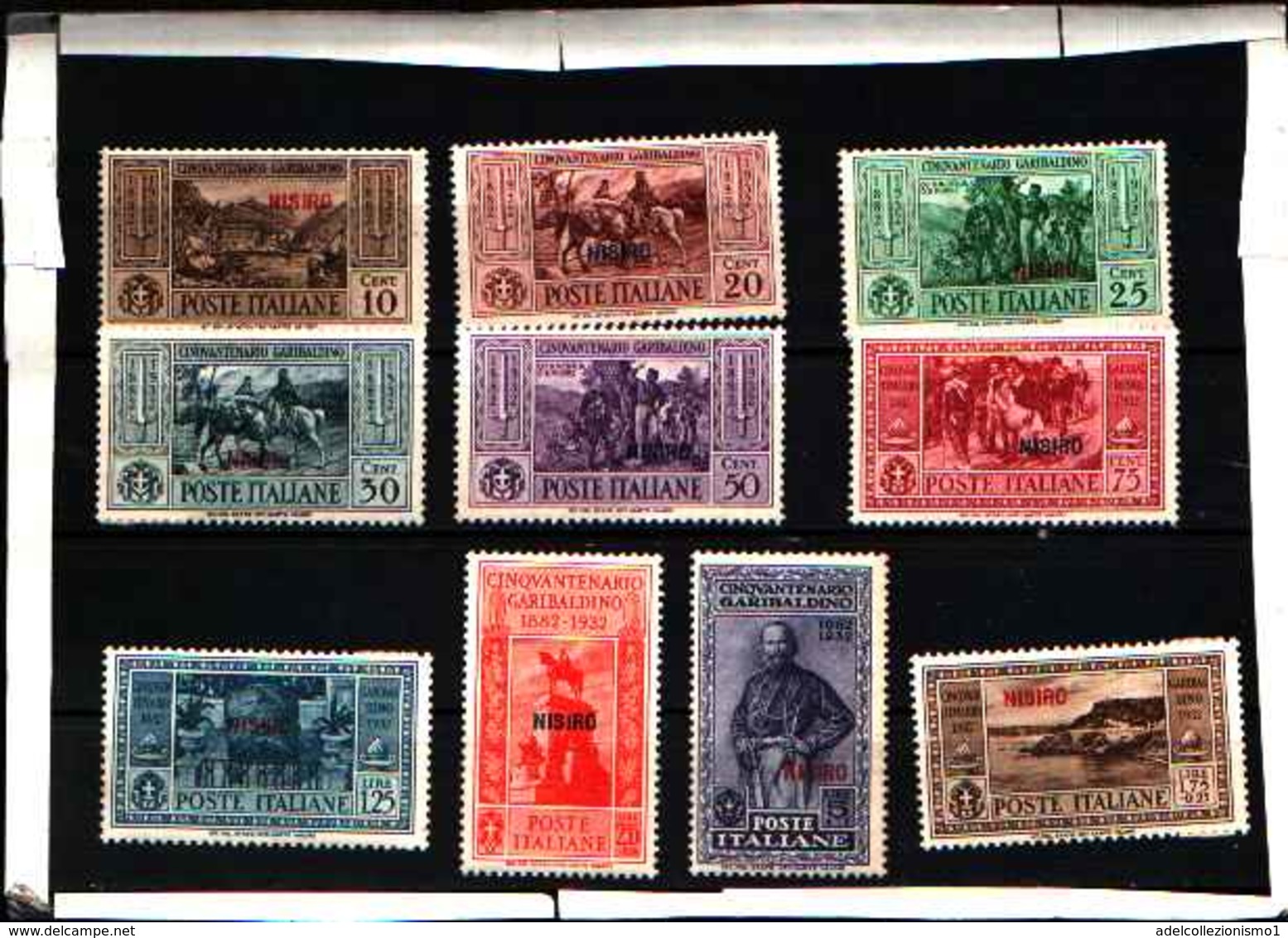 5704BIS )  EGEO-NISIRO- 50º Anniversario Della Morte Di Giuseppe Garibaldi - 28 Agosto 1932 -SERIE  -MLH* - Aegean (Nisiro)