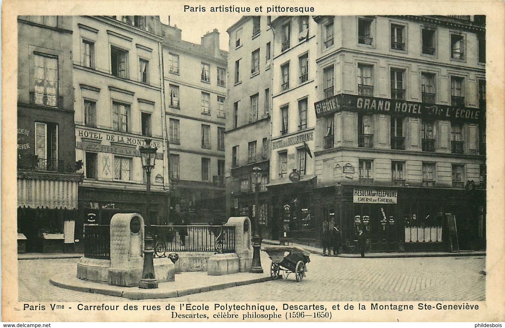 PARIS  5eme Arrondissement   Carrefour Des Rues De L'Ecole Polytechnique Descartes Et De La Montagne Ste Genevieve - Distretto: 05