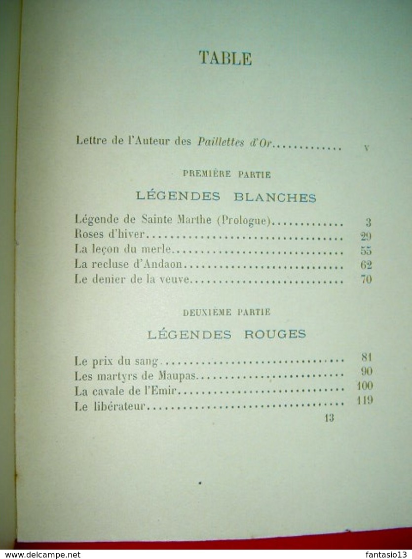 Légendes De La Ville D' Avignon  P. Barthélemy  1902 Aubanel Frères éditeurs - 1901-1940