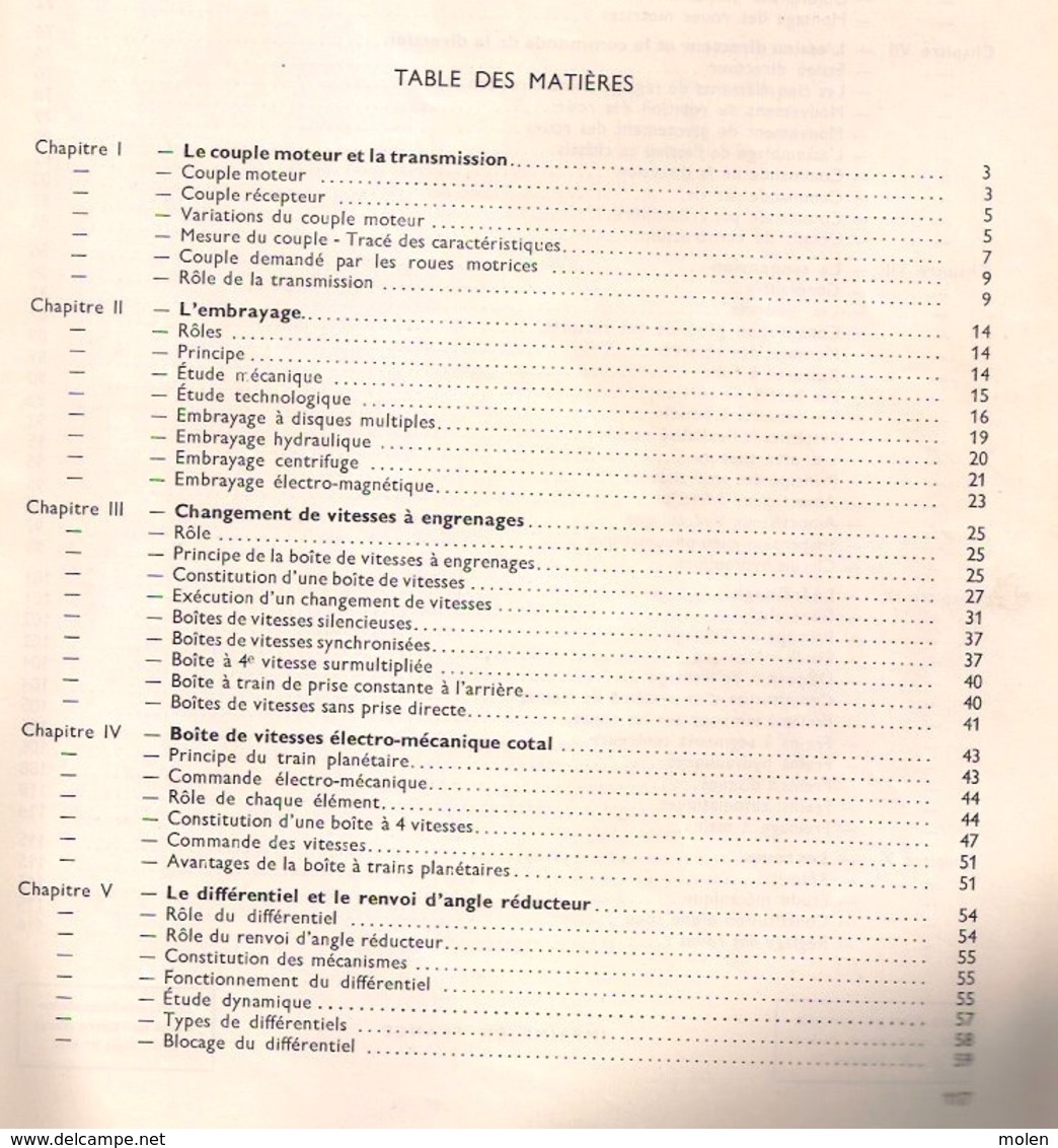 L AUTOMOBILE Les Organes De Transmission Et D Utilisation 118pg ©1958 DESBOIS TOURANCHEAU Auto Garage TECHNIQUE Z127 - Auto