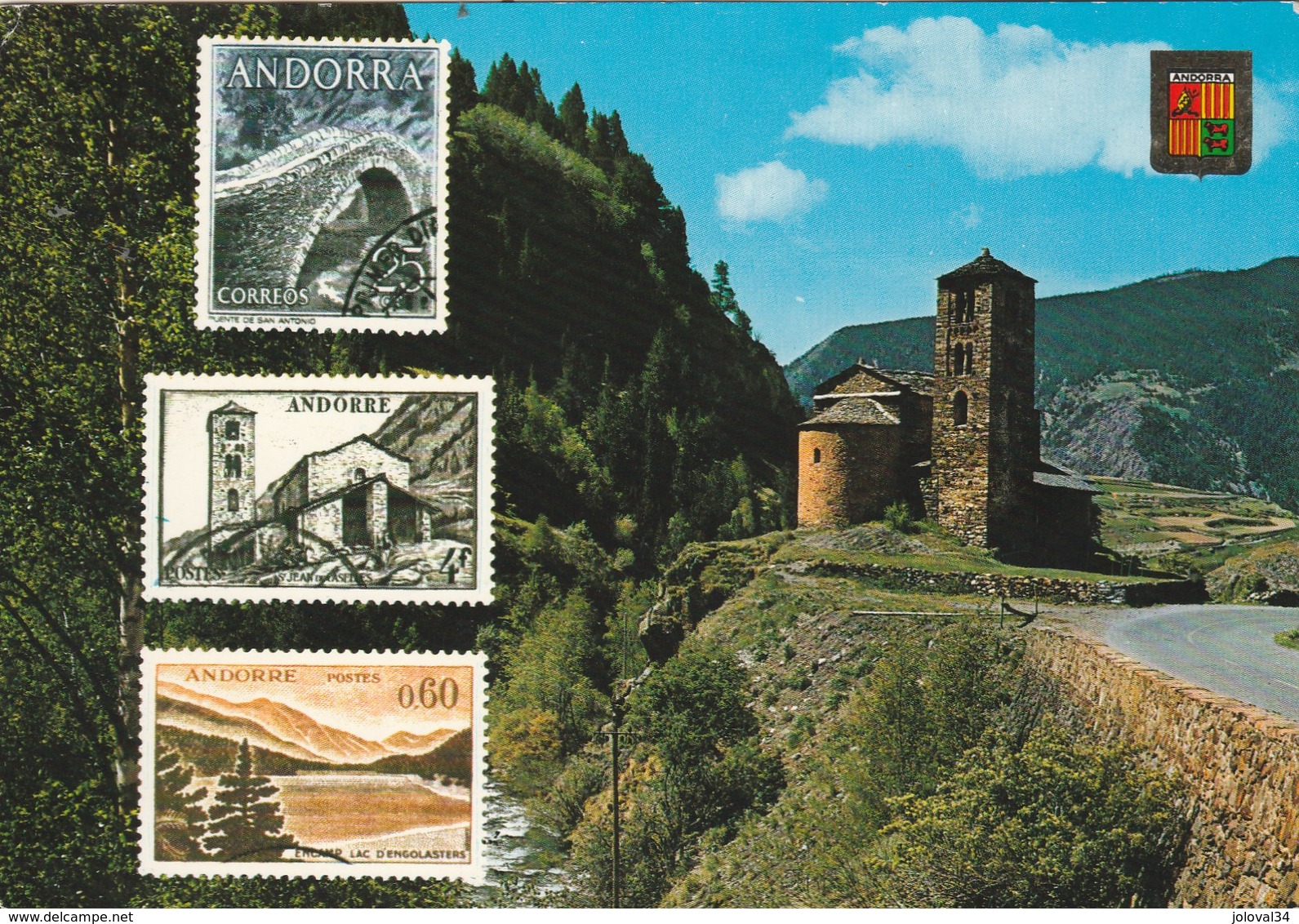 Andorre Eglise Romane St Jean De Casselles - édition FISA Piqué 4721 Pour La Chaloupe St Leu La Réunion - Andorra