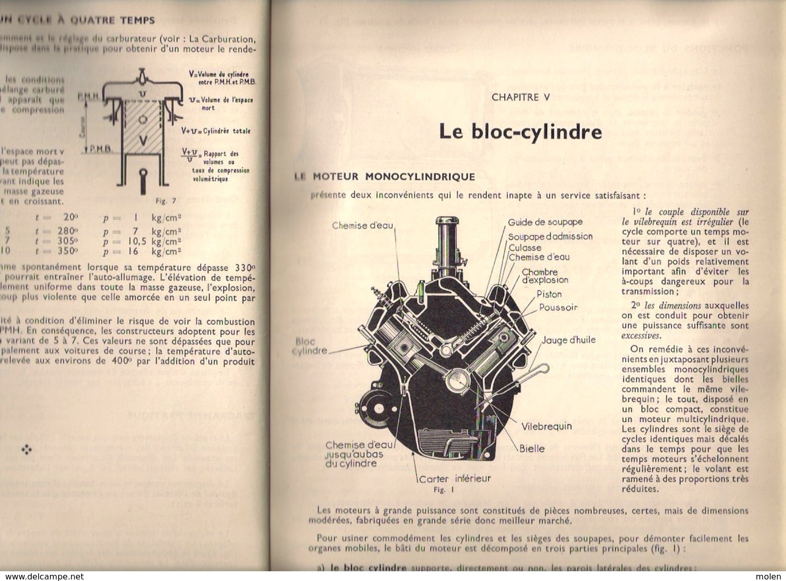 L AUTOMOBILE Les Moteurs A Quatre Temps Et A Deux Temps 124pg ©1958 DESBOIS TOURANCHEAU Auto Garage Motor TECHNIQUE Z125 - Auto