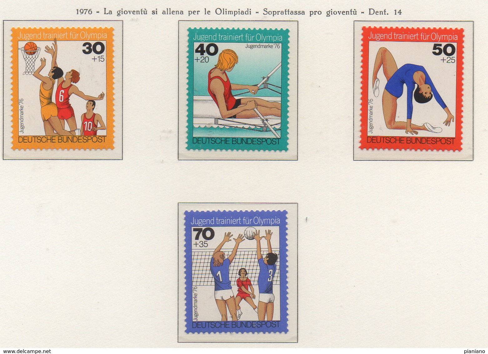 PIA - GERMANIA - 1976 : Sovrattassa Per La Gioventù - La Gioventù Si Allena Per Le Olimpiadi   -  (Yv 731-34) - Estate 1976: Montreal
