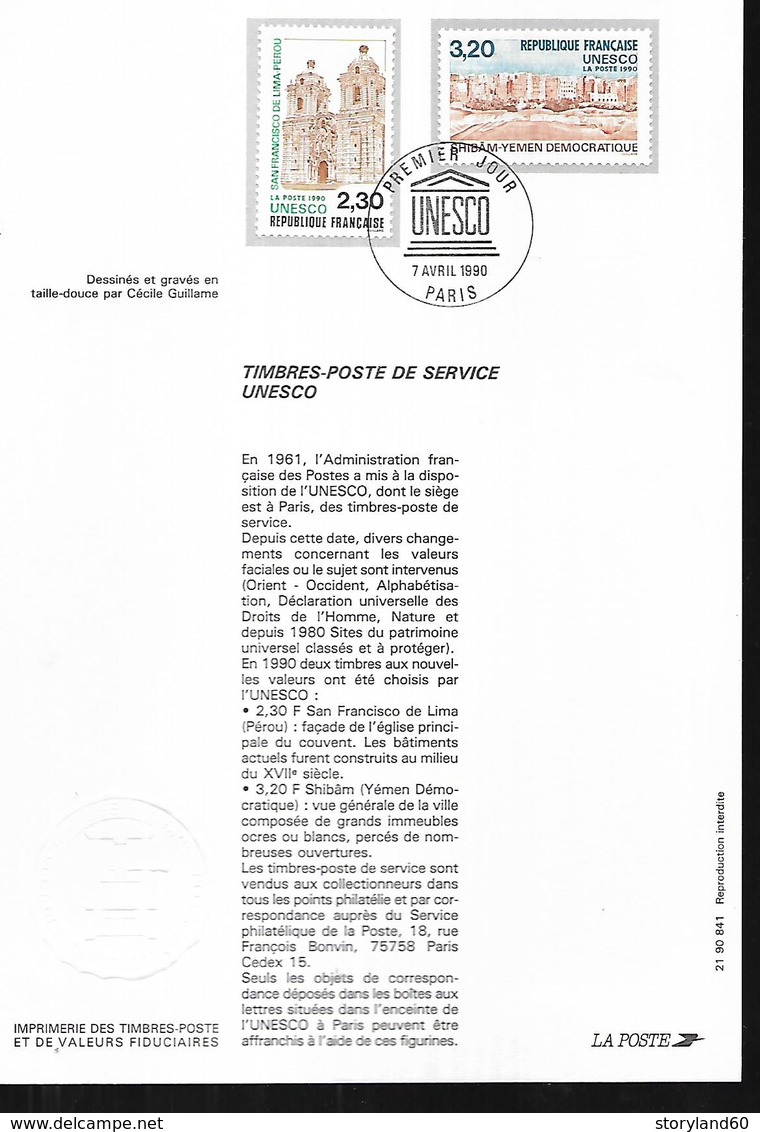 Lot De 3 Documents Philatéliques , Maurice Genevoix, Aristide Bruant , 2 Unesco 1990 - Autres & Non Classés