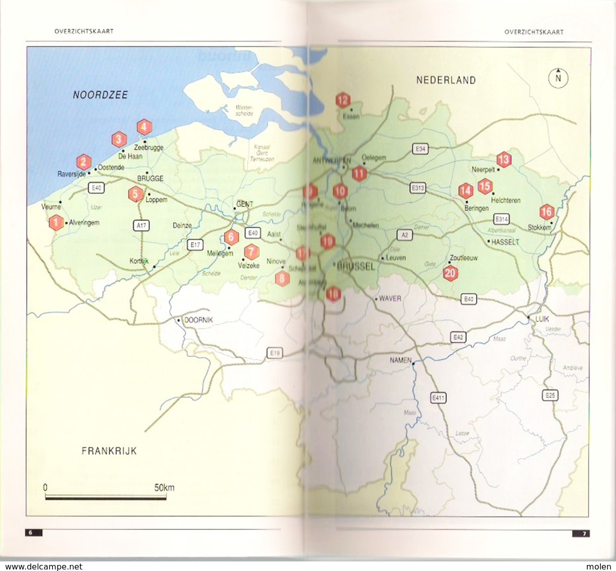 WANDEL-BOEK 20 ACTIEVE DAGUITSTAPPEN 20 Wandelingen In Lusvorm InVlaanderen ©1997 165blz LANNOO Wandelen Wandelaar Z189 - Practical