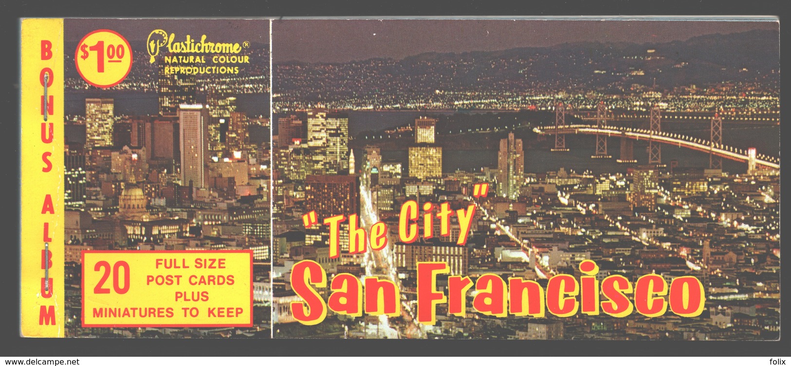 San Francisco - Booklet The City - 20 Full Size + Miniatures To Keep - Few Views Missing - 20,8 X 8,8 Cm - San Francisco