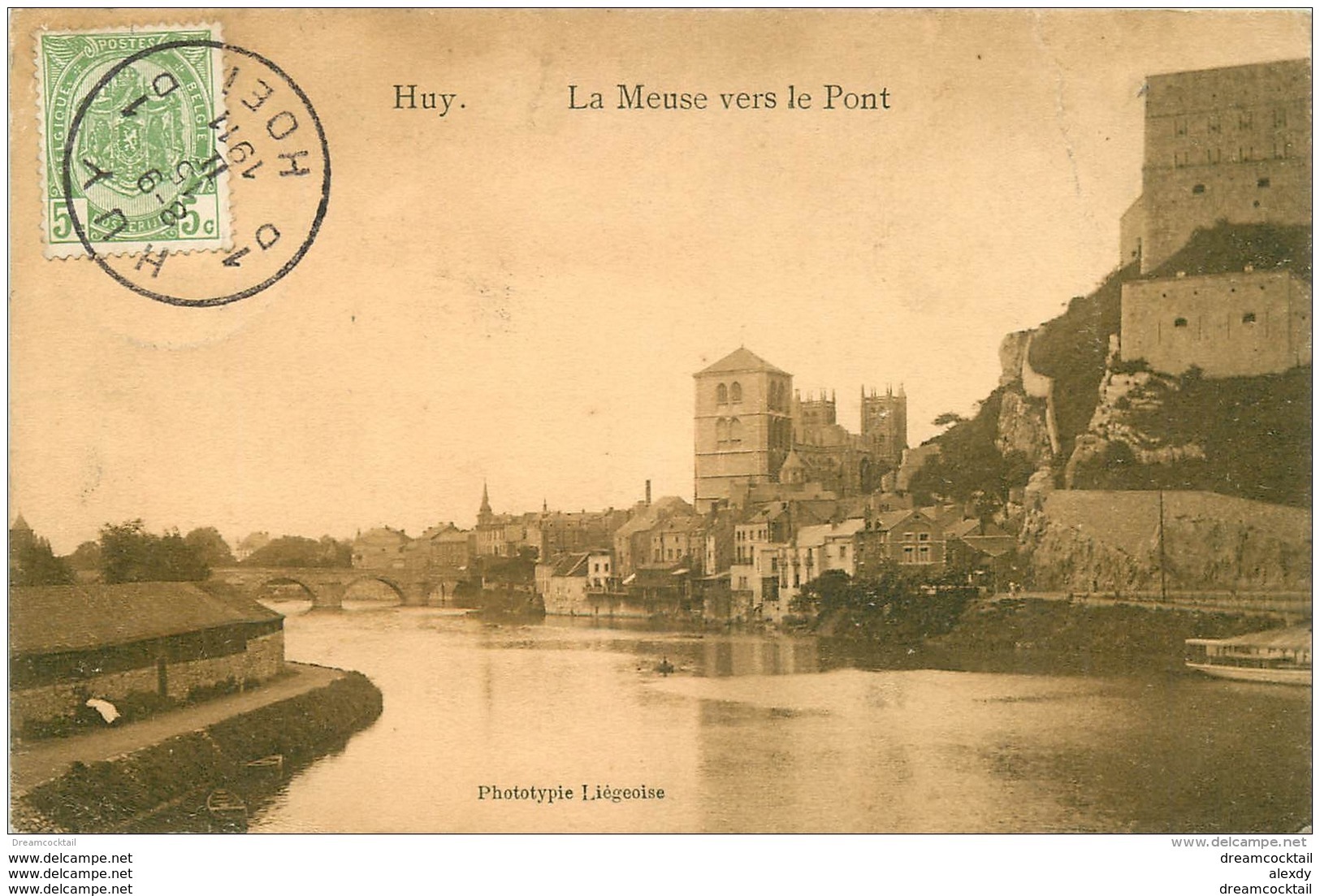 HUY. La Meuse Vers Le Pont 1911 - Autres & Non Classés