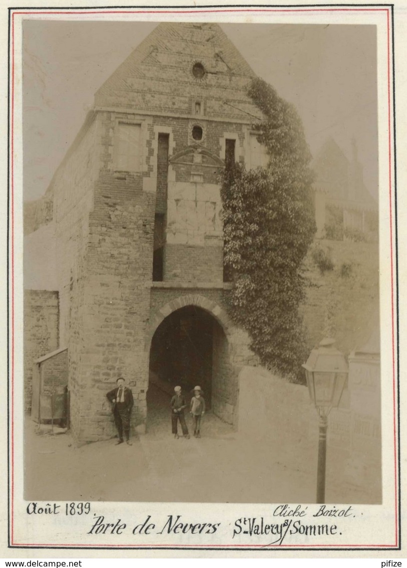 Saint-Valéry-sur-Somme . Porte De Nevers . Citrate 1899 . Famille En Forêt D'Eu Au Verso. - Old (before 1900)