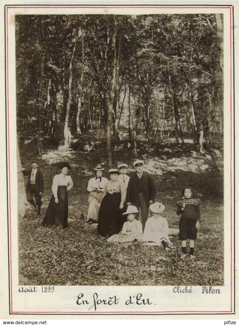 Saint-Valéry-sur-Somme . Porte De Nevers . Citrate 1899 . Famille En Forêt D'Eu Au Verso. - Antiche (ante 1900)