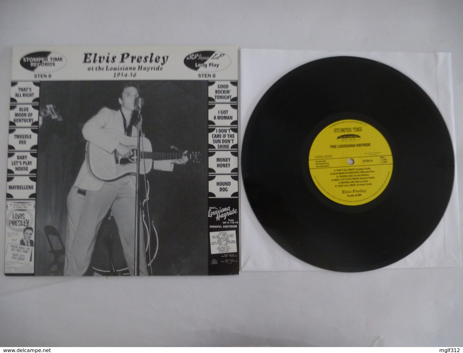 ELVIS PRESLEY : At The Louisiana Hayride 1954-56  Vinyle 25 CM STEN 8 STOMPER TIME RECORDS édité En 2002 - Collector's Editions