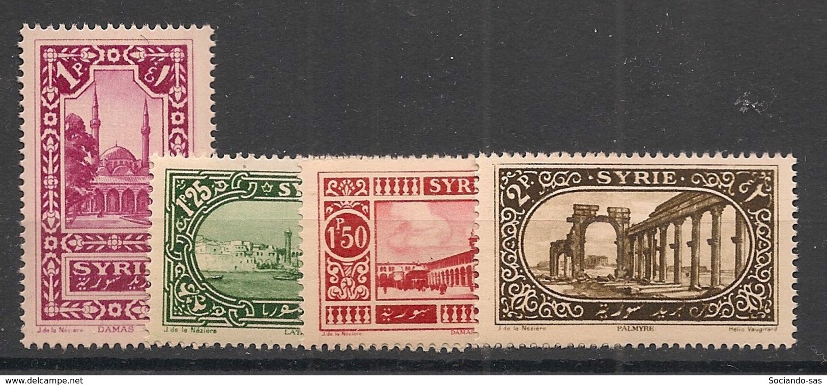 Syrie - 1925 - N°Yv. 158 - 159 - 160 - 161 - 4 Valeurs - Neuf Luxe ** / MNH / Postfrisch - Unused Stamps