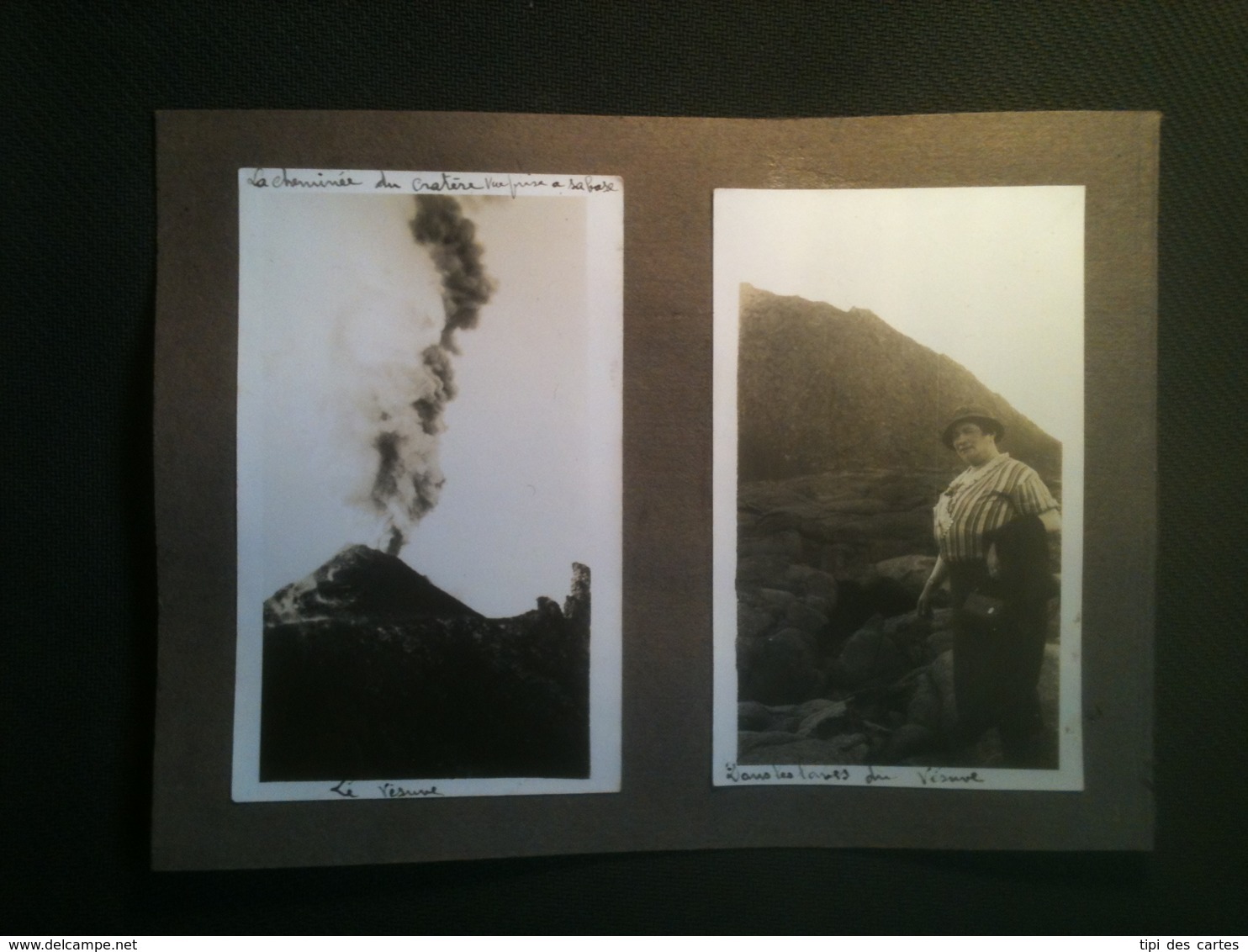 Photo - Volcan Le Vésuve, La Cheminée Du Cratère Vue Prise à Sa Base Et Dans Les Laves Du Vésuve, 1934 - Lieux