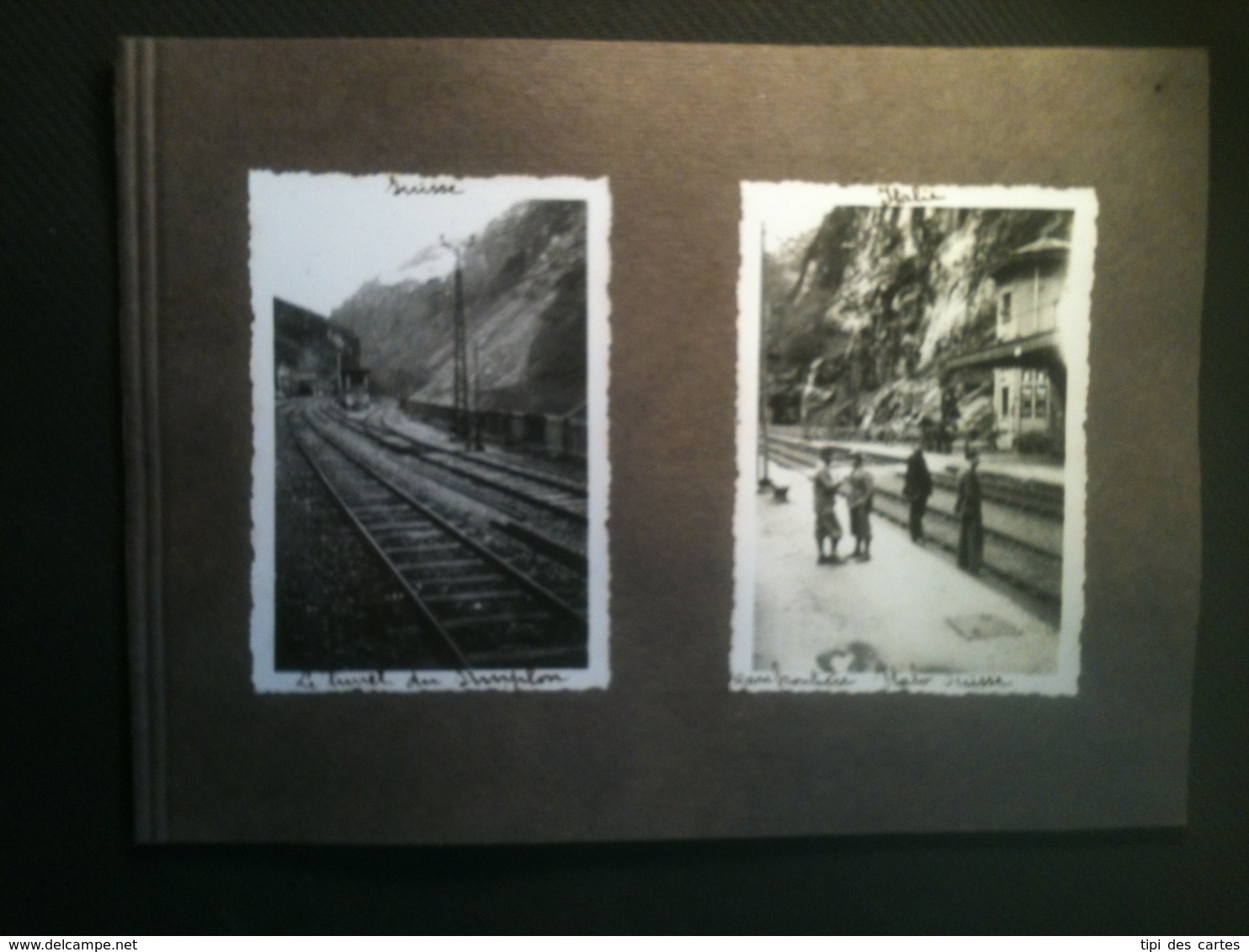 Photo - Frontière Suisse Et Italie, Le Tunnel Du Simplon, Gare Frontière Italo-Suisse, Chef De Gare, 1934 - Lieux