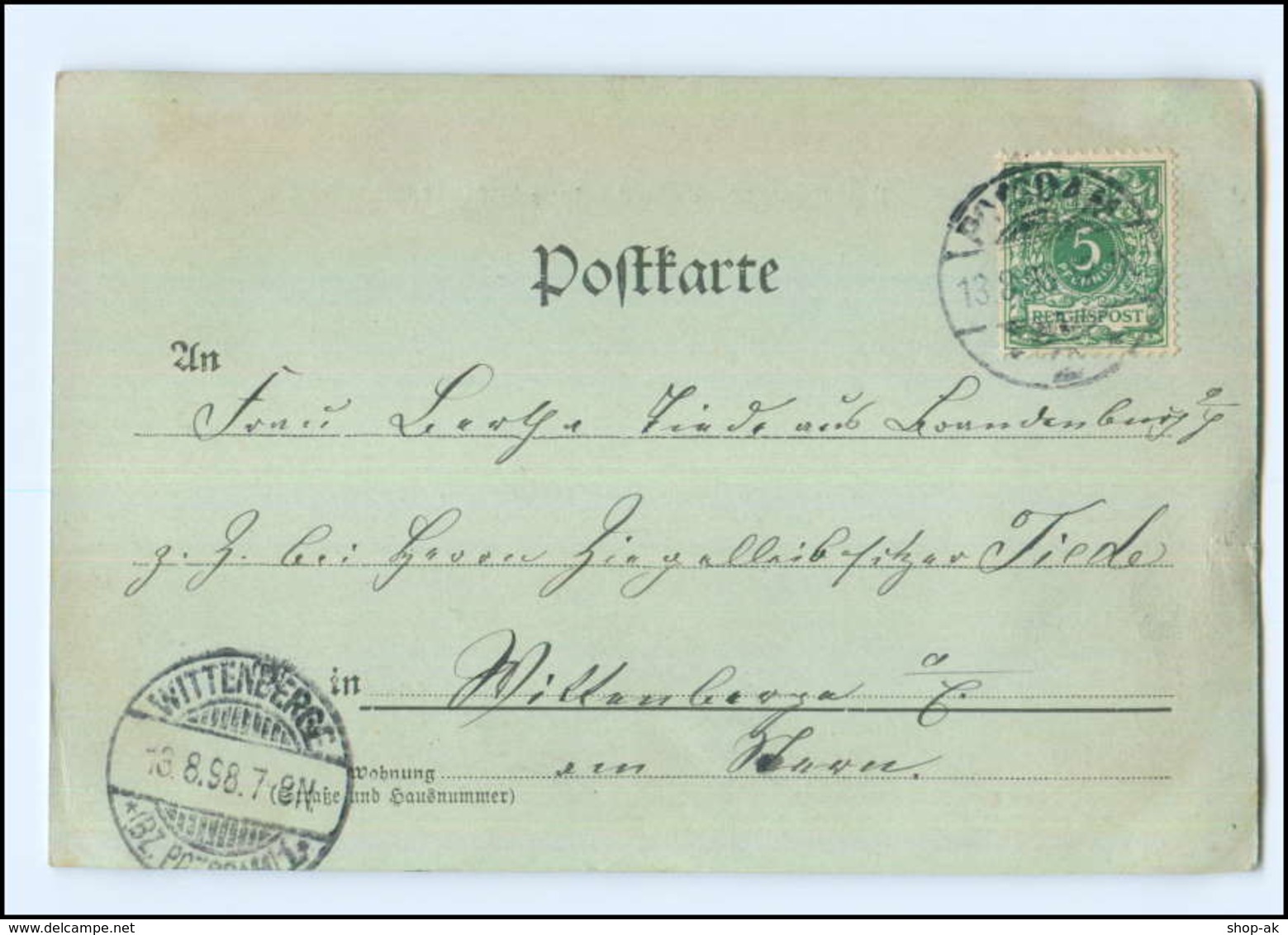 U7603-144/ Gruß Aus Potsdam Stadtschloß + Bittschriften-Linde Mondschein AK 1898 - Potsdam