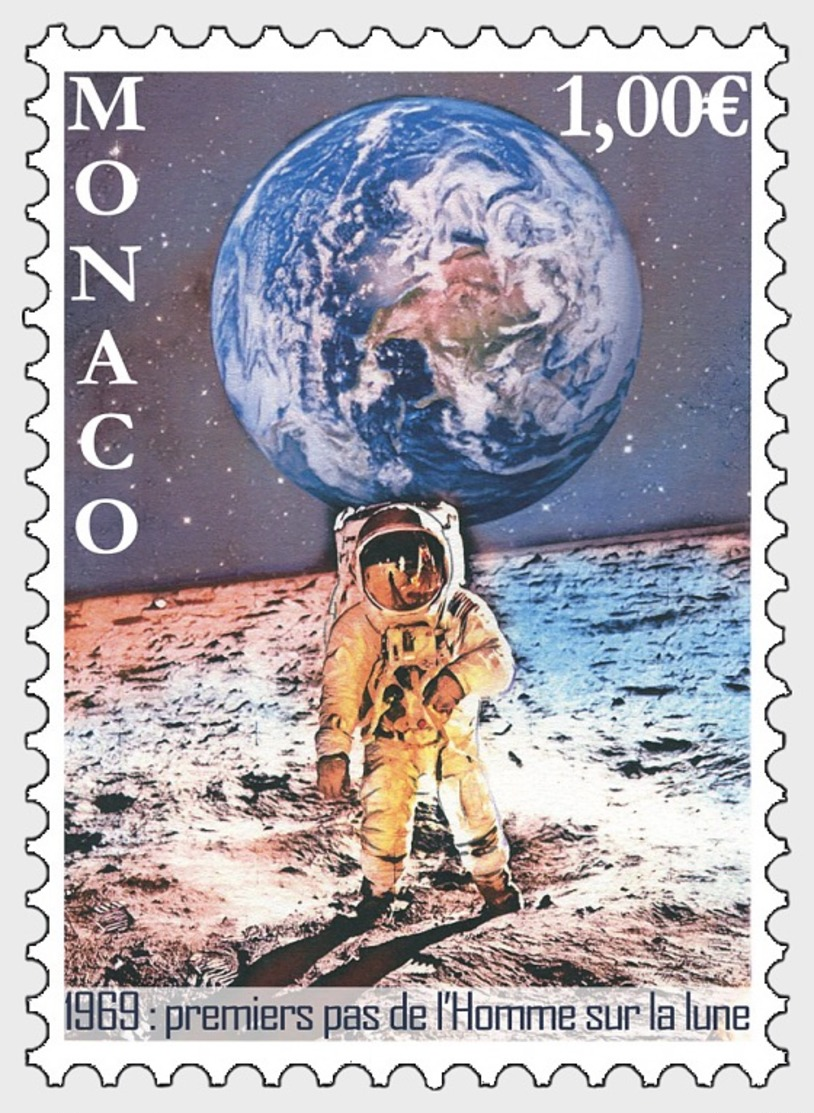 H01 Monaco 2018 50th Anniversary Of The Moon Landings  MNH Postfrisch - Neufs