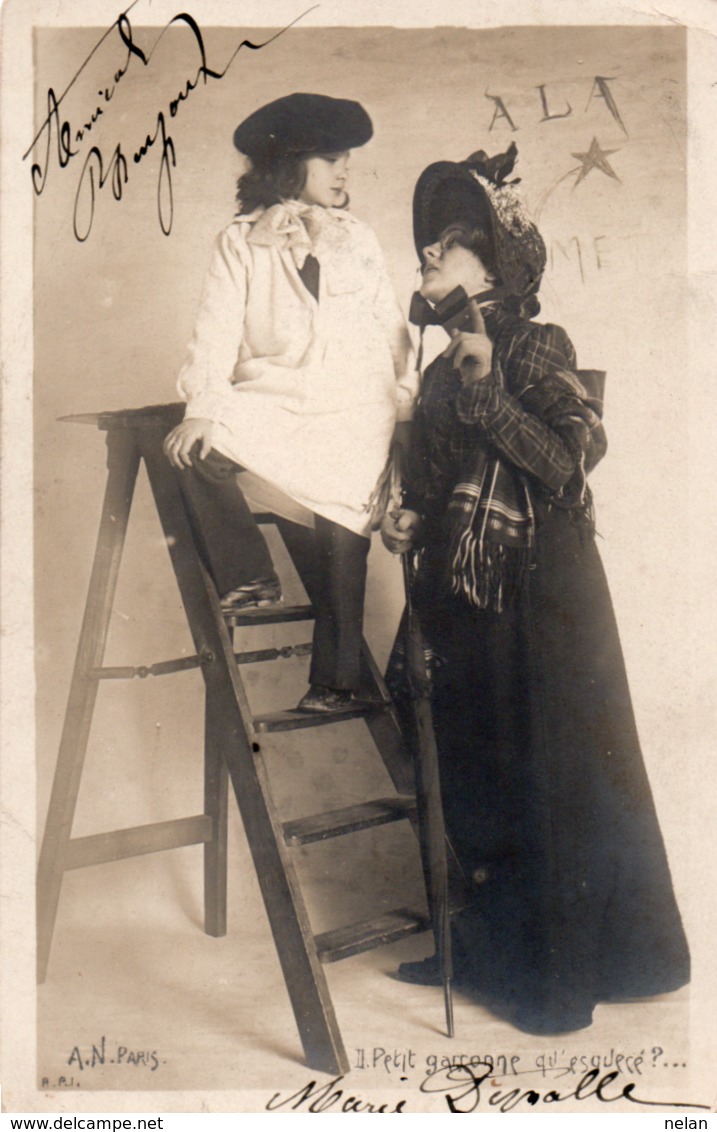 FOTOCARTOLINA-REAL PHOTO-IL PETIT GARRONNE-1904-FRANCIA - Fotografia