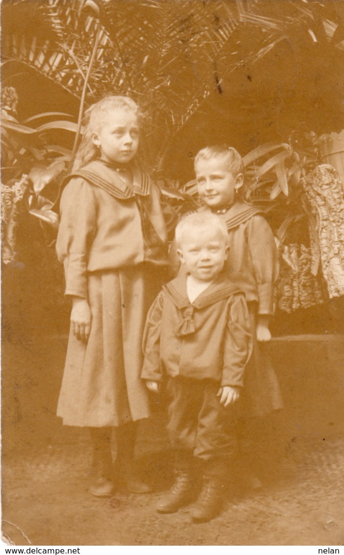 FOTOCARTOLINA-REAL PHOTO-GRUPPO BAMBINI-1905 - Fotografia